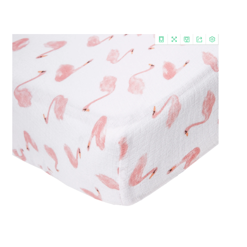 Bebek pamuklu muslin beşik sayfası